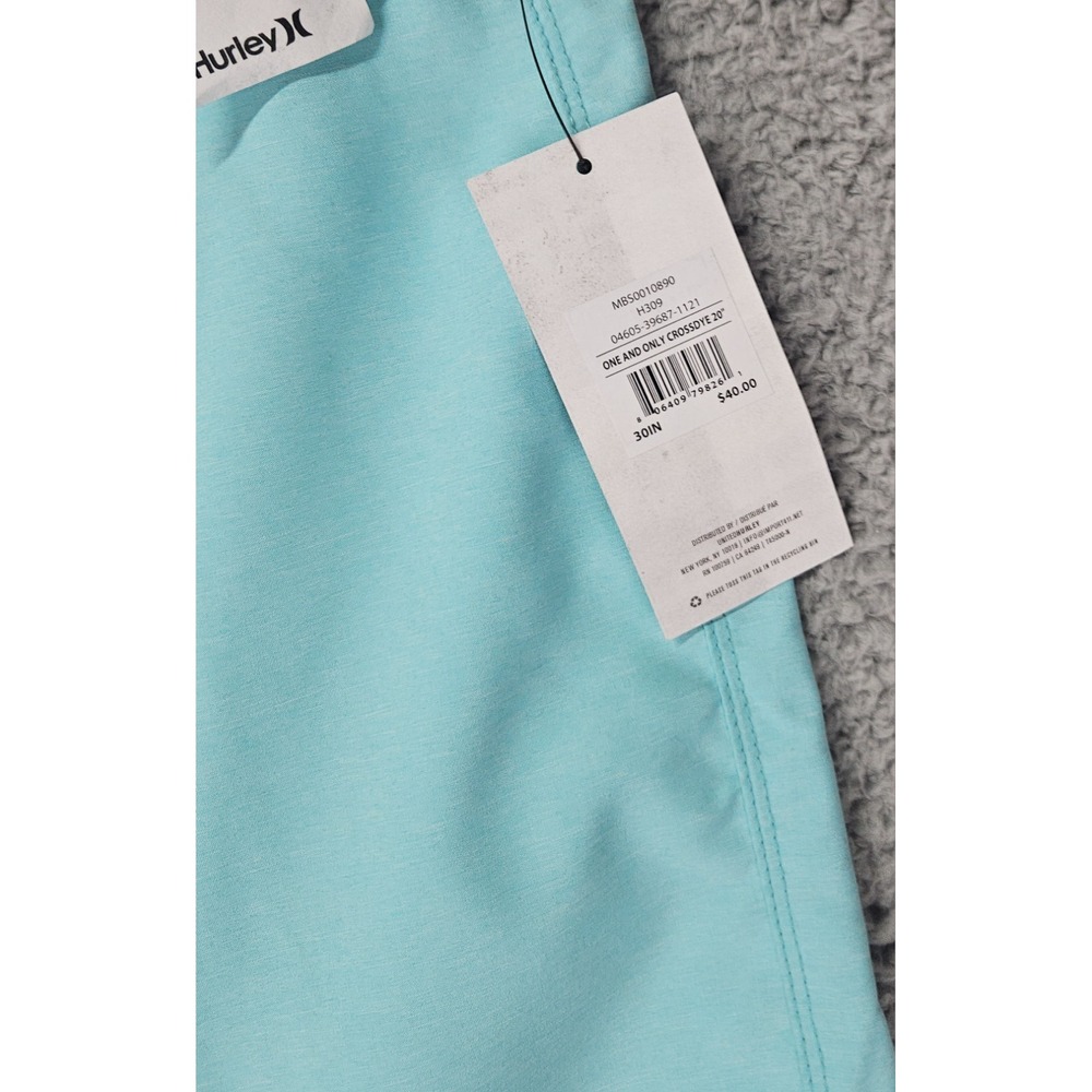 Hurley Board Shorts Mens 30 Turquoise Swim Surf Beach NWT $40 - Picture 6 of 11